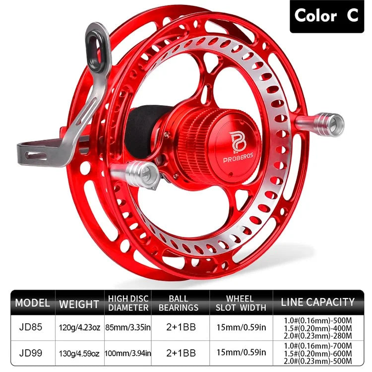 PROBEROS JD85 85mm Portable Lightweight Full Metal Fishing Reel