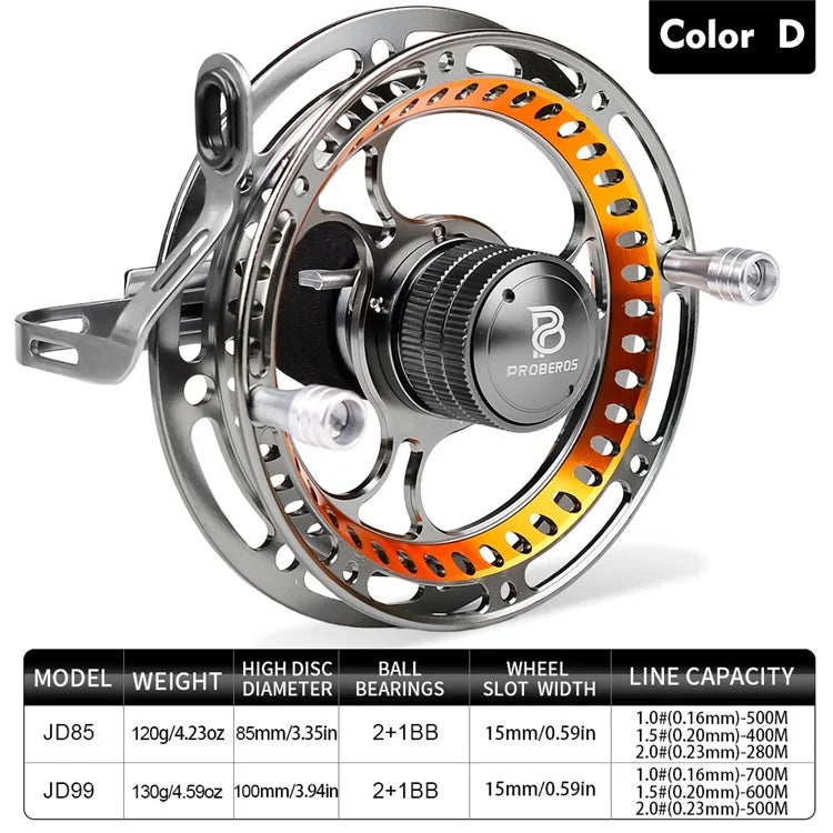 PROBEROS JD85 85mm Portable Lightweight Full Metal Fishing Reel