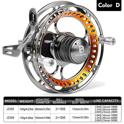 PROBEROS JD85 85mm Portable Lightweight Full Metal Fishing Reel