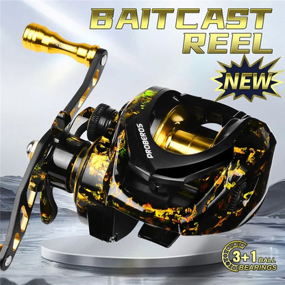 PROBEROS VHA120 7.2:1 High-Speed Baitcasting Reel with Magnetic Brake System, Fishing Reel