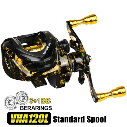 PROBEROS VHA120 7.2:1 High-Speed Baitcasting Reel with Magnetic Brake System, Fishing Reel