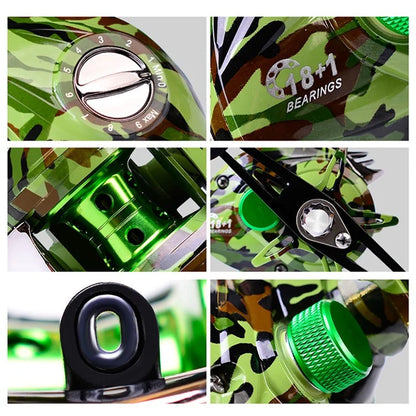 PROBEROS DW131 18+1BB Metal Baitcasting Reel High-Strength Fishing Reel