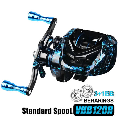 PROBEROS VHB120 Metal Baitcasting Reel 3+1BB Bearing Fishing Reel