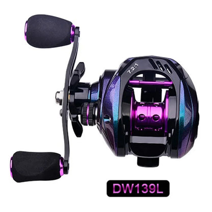 PROBEROS DW139 7.2:1 Colorful Metal Baitcasting Reel, Ultra-Light Fishing Reel
