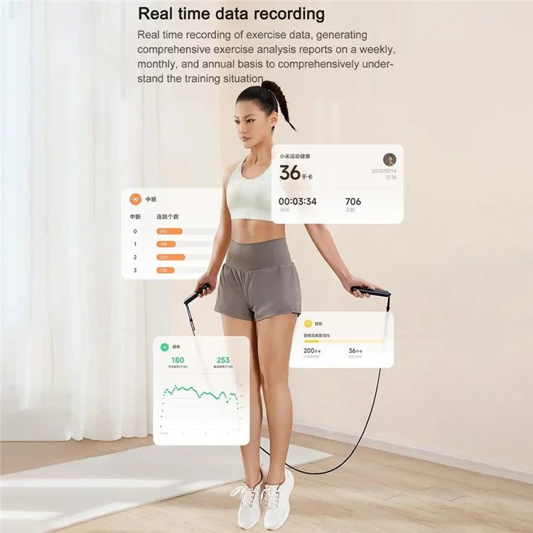 XIAOMI Mijia XMSR-P803 3m Digital Counter Smart Skipping Rope Lose Weight Exercise Tool