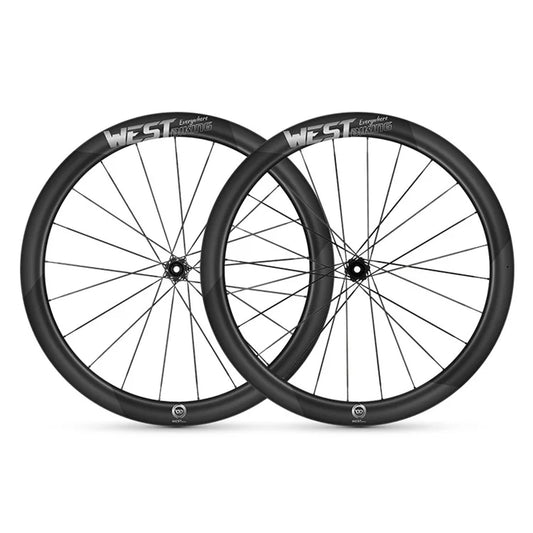 WEST BIKING YP1401038 / YP1401039 2PCS Carbon Fiber Road Bike Wheels 700C Clincher Wheelset