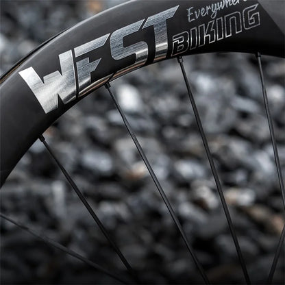 WEST BIKING YP1401038 / YP1401039 2PCS Carbon Fiber Road Bike Wheels 700C Clincher Wheelset