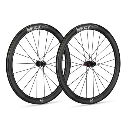WEST BIKING YP1401038 / YP1401039 2PCS Carbon Fiber Road Bike Wheels 700C Clincher Wheelset