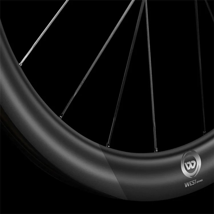 WEST BIKING YP1401038 / YP1401039 2PCS Carbon Fiber Road Bike Wheels 700C Clincher Wheelset