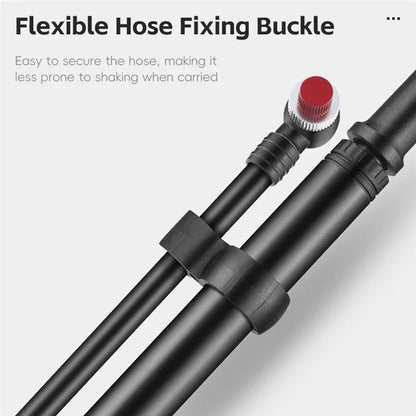 WEST BIKING 300PSI Bike Shock-Absorbed Pump High Pressure Ait Inflator Bicycle Aluminum Alloy Air Pump