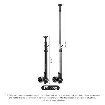 WEST BIKING 400PSI Bike Shock-Absorbed Pump High Pressure Ait Inflator Bicycle Aluminum Alloy Air Pump