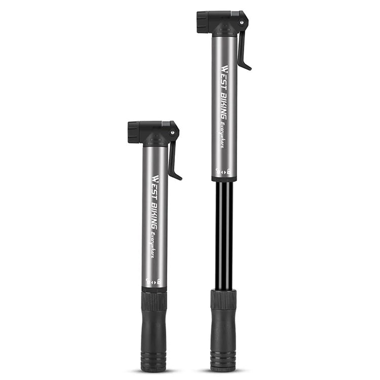 WEST BIKING YP0711155 Portable Bicycle Tire Air Pump Screwdriver Aluminum Alloy Manual Inflator