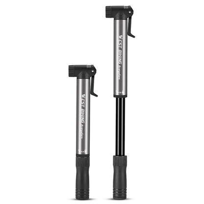 WEST BIKING YP0711155 Portable Bicycle Tire Air Pump Screwdriver Aluminum Alloy Manual Inflator