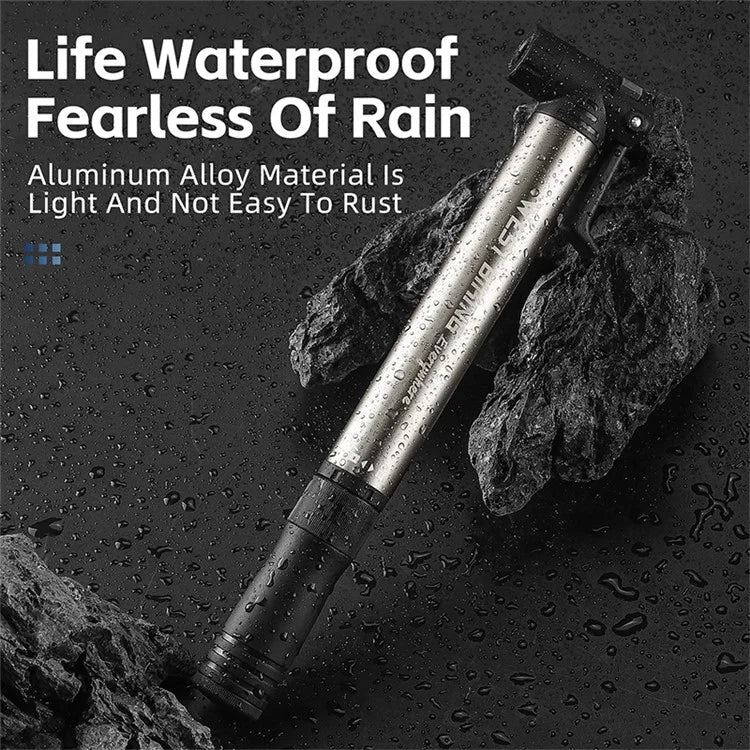 WEST BIKING YP0711155 Portable Bicycle Tire Air Pump Screwdriver Aluminum Alloy Manual Inflator