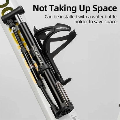 ROCKBROS MP2821 Portable Mini Bicycle Pump 120PSI High-Pressure AV / FV Inflator Pump with Air Pressure Gauge
