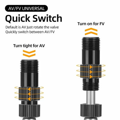 ROCKBROS MP2821 Portable Mini Bicycle Pump 120PSI High-Pressure AV / FV Inflator Pump with Air Pressure Gauge