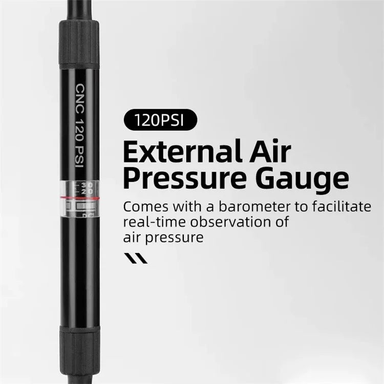 ROCKBROS MP2821 Portable Mini Bicycle Pump 120PSI High-Pressure AV / FV Inflator Pump with Air Pressure Gauge