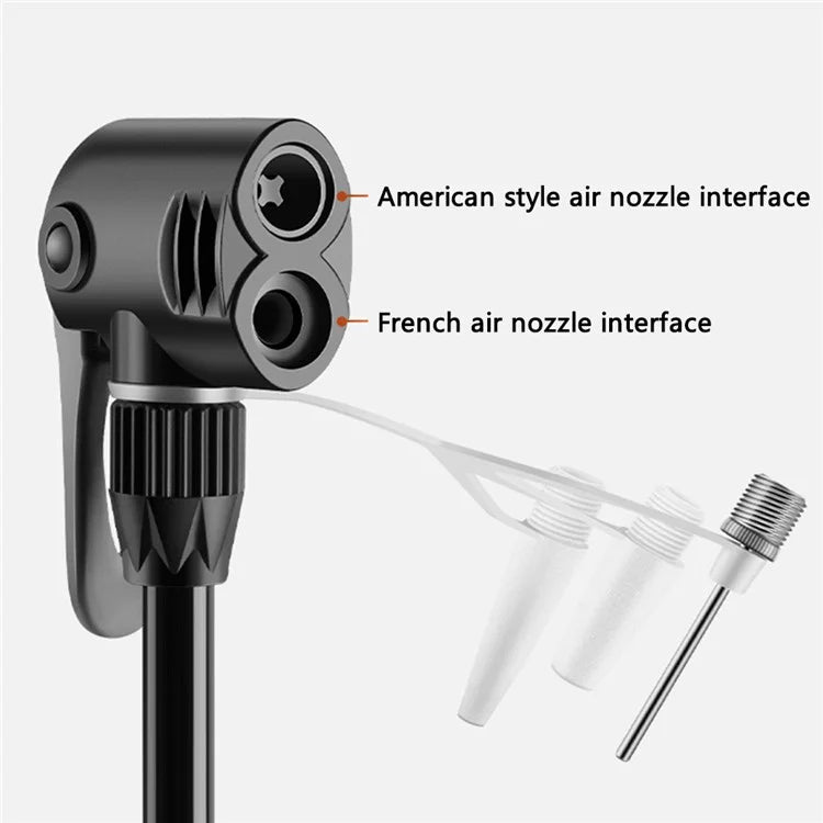 ROCKBROS 160PSI High-Pressure Floor Foot Pump Portable Bike Air Inflator Pump with Air Pressure Gauge