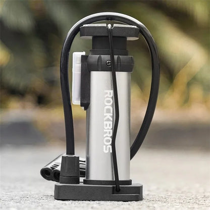 ROCKBROS 4522L Portable Foot Pump 100PSI High-Pressure Bicycle Air Tire Pump E-Bike Inflator Pump