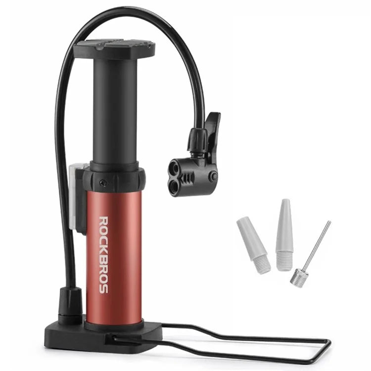 ROCKBROS 4522L Portable Foot Pump 100PSI High-Pressure Bicycle Air Tire Pump E-Bike Inflator Pump