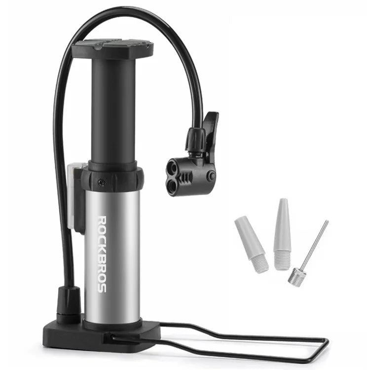 ROCKBROS 4522L Portable Foot Pump 100PSI High-Pressure Bicycle Air Tire Pump E-Bike Inflator Pump