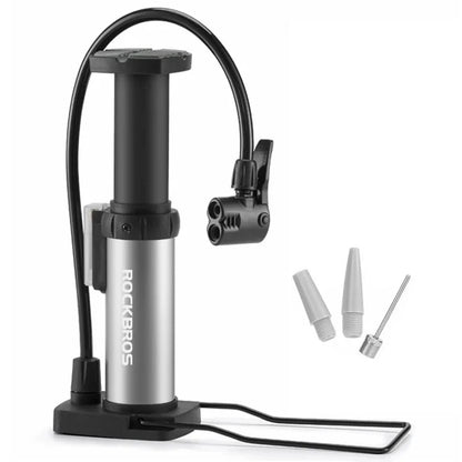 ROCKBROS 4522L Portable Foot Pump 100PSI High-Pressure Bicycle Air Tire Pump E-Bike Inflator Pump
