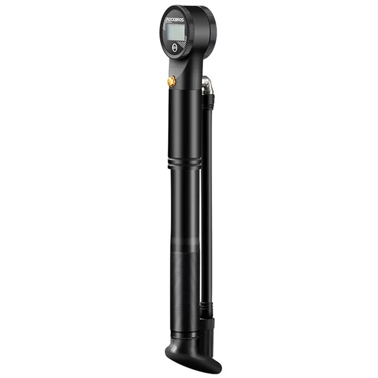 ROCKBROS LK4232001001 Portable 320PSI Bicycle Pump with Pressure Gauge Fits Presta and Schrader Valves