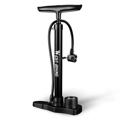 WEST BIKING YP0711142 160PSI High Pressure E-Bike Bicycle Tire Air Pump with Pressure Gauge