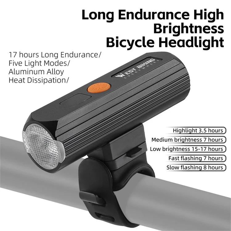 WEST BIKING YP0701434 Power Display 5 Modes Waterproof High Brightness Bicycle Headlight