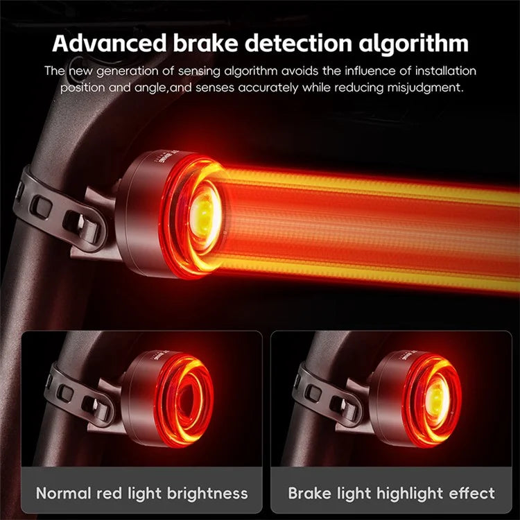 WEST BIKING YP0701437 Smart Bike Tail Warning Light Colorful Lighting Bicycle Flashlight Lamp