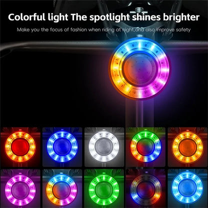 WEST BIKING YP0701437 Smart Bike Tail Warning Light Colorful Lighting Bicycle Flashlight Lamp