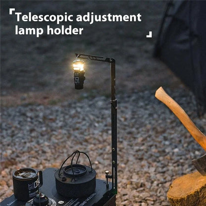 SHINETRIP A484-H00 Portable Outdoor Light Bracket Desk Light Stand with Hook 8 Adjustable Height