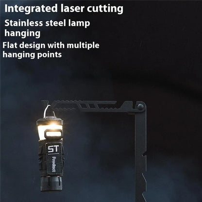 SHINETRIP A484-H00 Portable Outdoor Light Bracket Desk Light Stand with Hook 8 Adjustable Height