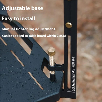 SHINETRIP A484-H00 Portable Outdoor Light Bracket Desk Light Stand with Hook 8 Adjustable Height