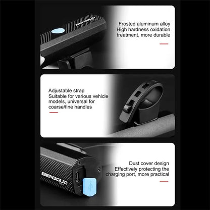 BENGGUO BG-1913 Bicycle Light 300 Lumens 4 Modes Bike Lights USB Rechargeable Headlight for Night Riding
