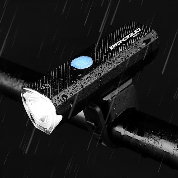 BENGGUO BG-1913 Bicycle Light 300 Lumens 4 Modes Bike Lights USB Rechargeable Headlight for Night Riding