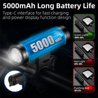 WEST BIKING YP0701399 400LM Aluminum Alloy Bicycle Headlight IPX6 Waterproof Bike Front Light