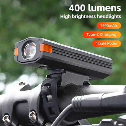 WEST BIKING YP0701407 Plastic Bicycle Headlight 400LM Night Cycling Torch Bike Front Light