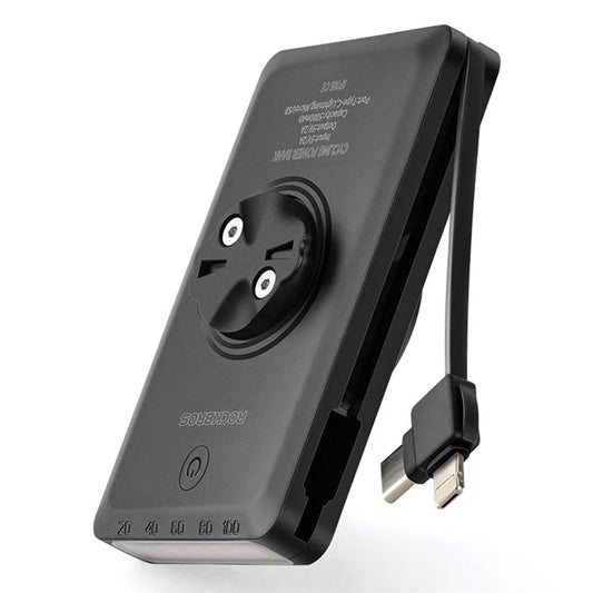 ROCKBROS JP008 5000mAh Cabled Power Bank Bicycle Front Light Outdoor Cycling Portable Bike Light