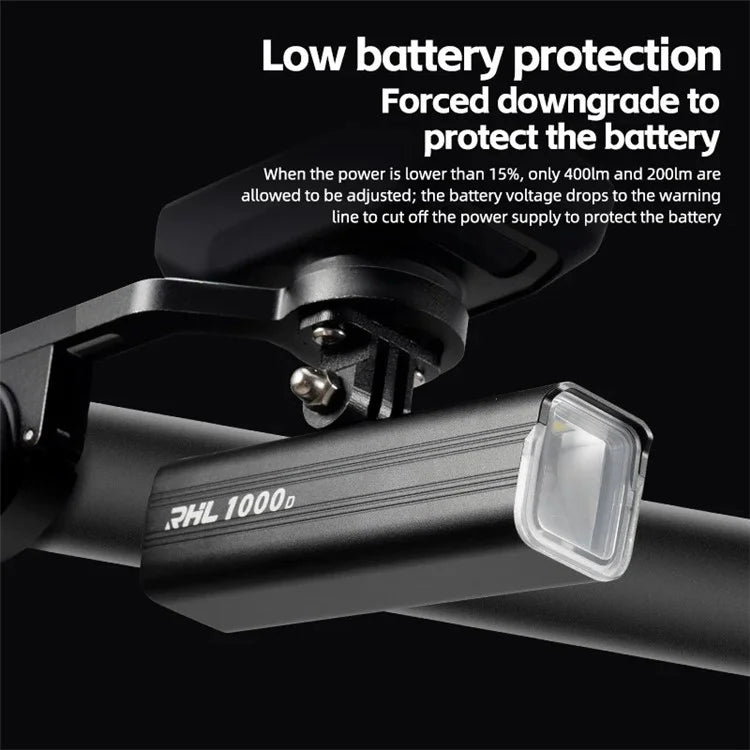 ROCKBROS RHL1000 Bicycle Headlight 4500mAh MTB Front Light Road Bike Night Lights Cycling Accessories