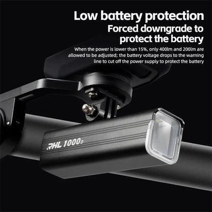ROCKBROS RHL1000 Bicycle Headlight 4500mAh MTB Front Light Road Bike Night Lights Cycling Accessories