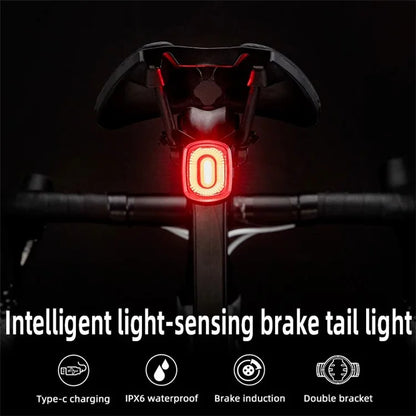 ROCKBROS Q2S Smart Bike Tail Light Riding Brake Sensing Bicycle Rear Light Waterproof Cycling Safety Road Bike Taillight
