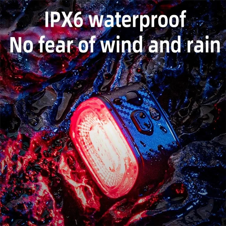 ROCKBROS Q2S Smart Bike Tail Light Riding Brake Sensing Bicycle Rear Light Waterproof Cycling Safety Road Bike Taillight