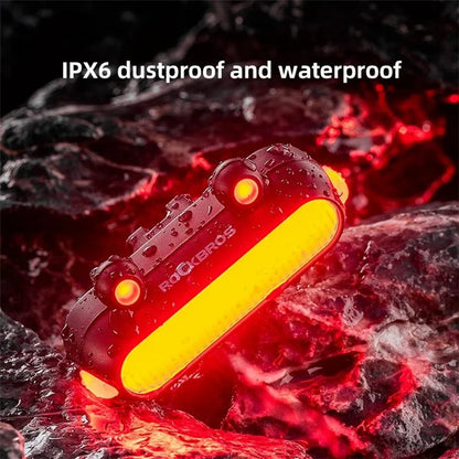 ROCKBROS RFL02 LED Bike Tail Light Frog Bicycle Rear Cycling Safety Flashlight Brake Light