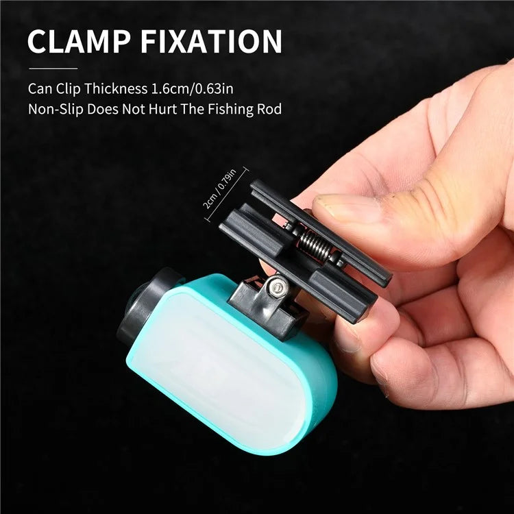 LEO 28285 LED Night Fishing Rod Lights Two-Color Light Source Integrated Waterproof Fishing Clamp Lamp