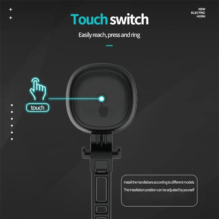 LEADBIKE LD69 Adjustable Volume Waterproof Bicycle Touch Electric Horn