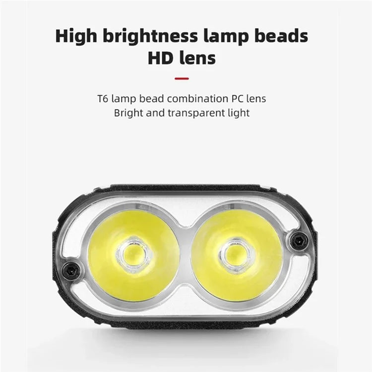 BENGGUO BG-1912 1000LM Aluminum Alloy Bicycle Headlight Power Digital Display Bike Front Light