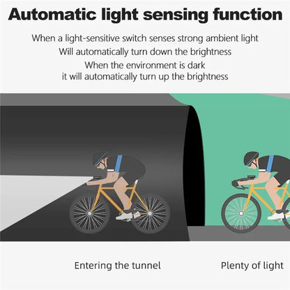 BENGGUO BG-1912 1600LM Bright Aluminum Alloy Bicycle Headlight Power Digital Display Cycling Front Light