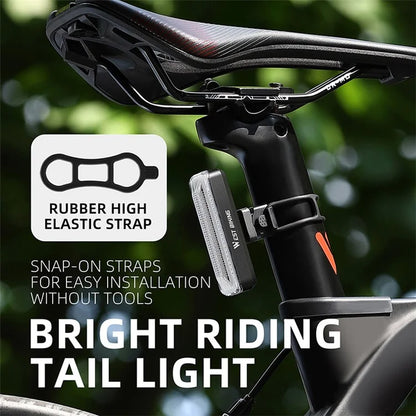 WEST BIKING YP0701359 Rechargeable Bike Tail Light 400mAh LED Bicycle Rear Light
