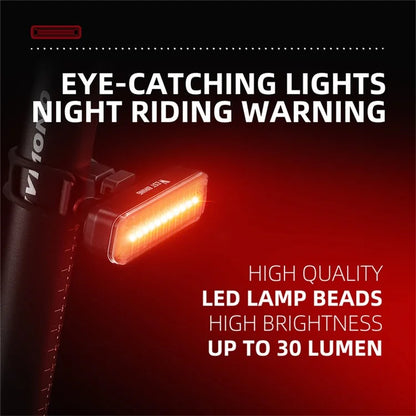 WEST BIKING YP0701359 Rechargeable Bike Tail Light 400mAh LED Bicycle Rear Light